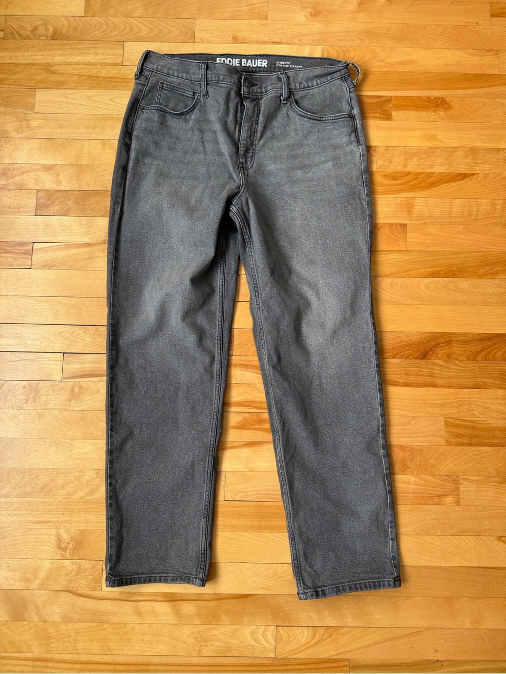 Eddie Bauer Women's Washed Charcoal High-Rise Jeans